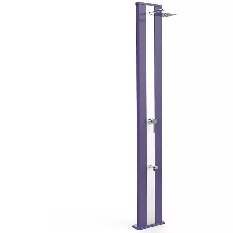 Arkema Design-prodotto Made In Italy - Ducha solar con lavapies Dada S Purpura cm 34x14x226 CV-D420/4005-I barato