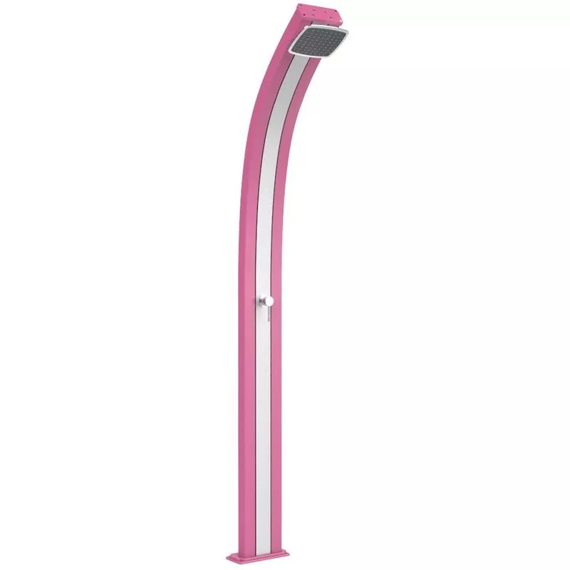 Arkema Design-prodotto Made In Italy - Ducha solar fucsia con banda de acero in cm 26x12x224 CV-A100/4003-I barato