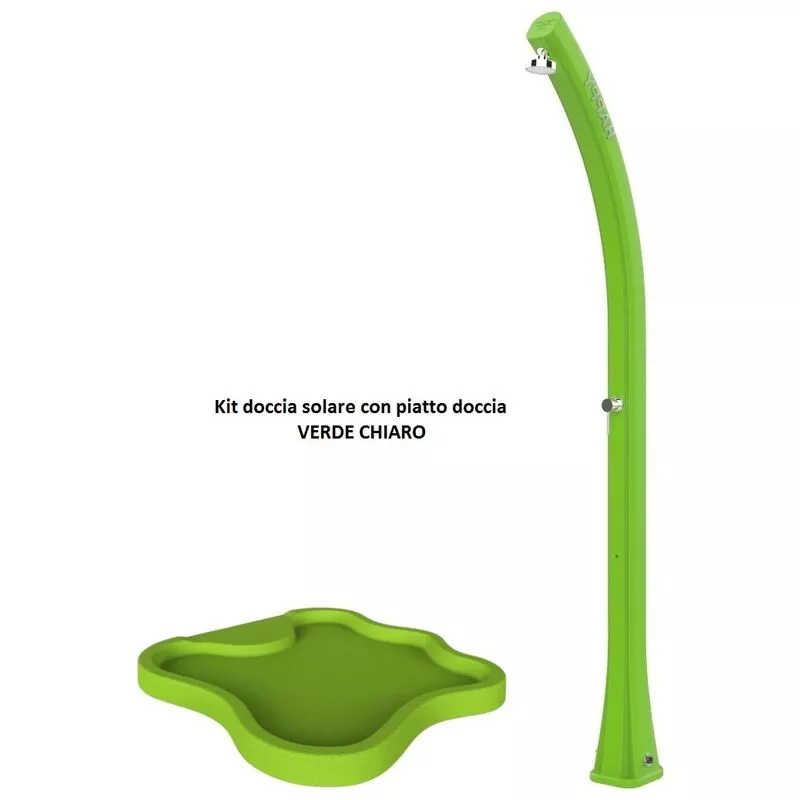 Arkema Design-prodotto Made In Italy - Ducha solar para exterior Verde claro cm 19x17x215 LAGHETTO-VERDE barato