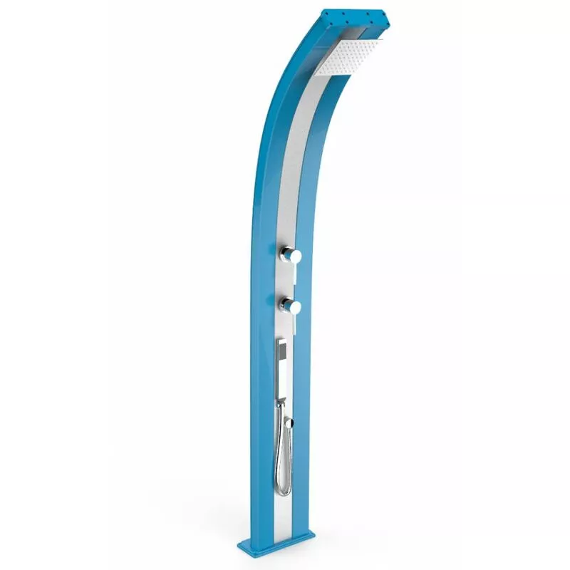 Arkema Design-prodotto Made In Italy - Ducha solar y teleducha Dada Azul y Inox cm 34x14x226 CV-D340/5012-I barato