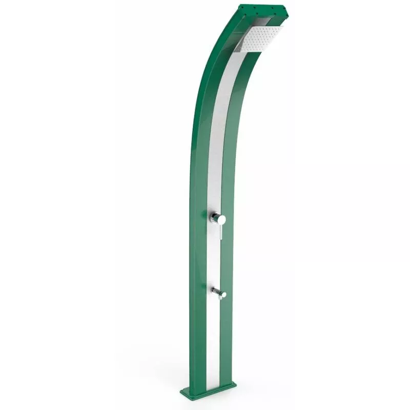 Arkema Design-prodotto Made In Italy - Ducha tradicional Dada Green e Inox cm 34x14x225 CV-D325/6016-I barato
