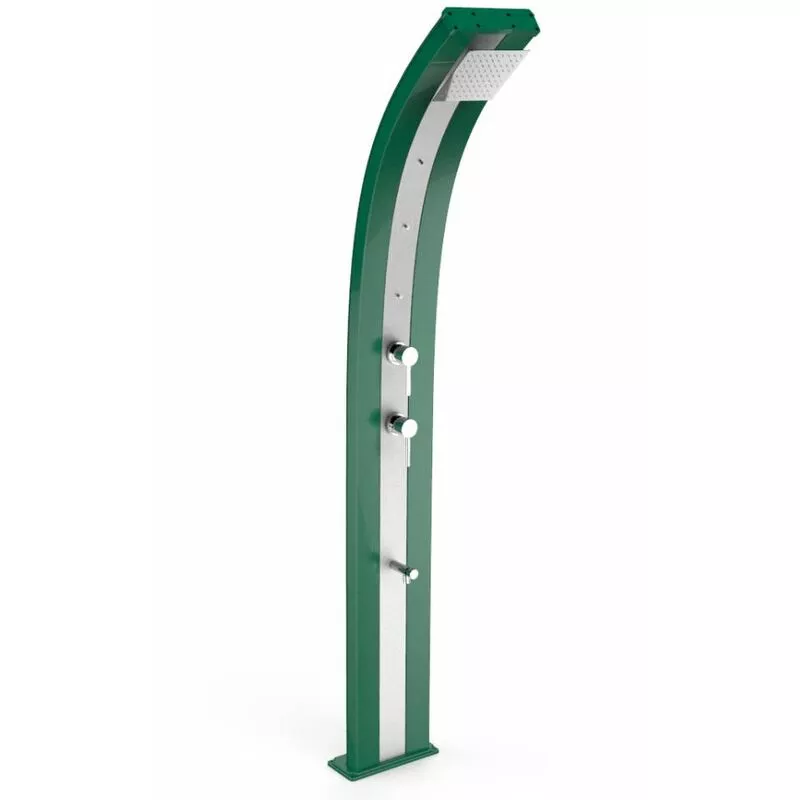 Arkema Design-prodotto Made In Italy - Ducha tradicional Dada Verde y Inox cm 34x14x225 CV-D355/6016-I barato