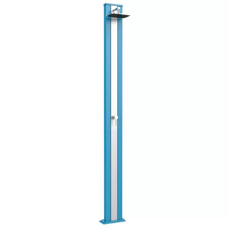 Arkema Design-prodotto Made In Italy - Ducha tradicional Spring S azul y acero cm 26x12x228 CV-A205/5012-I barato