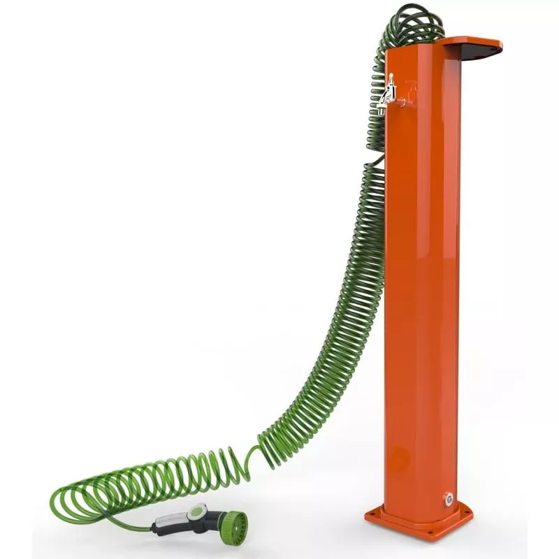Arkema Design-prodotto Made In Italy - Fuente con tubo y pistola naranja cm 19x101