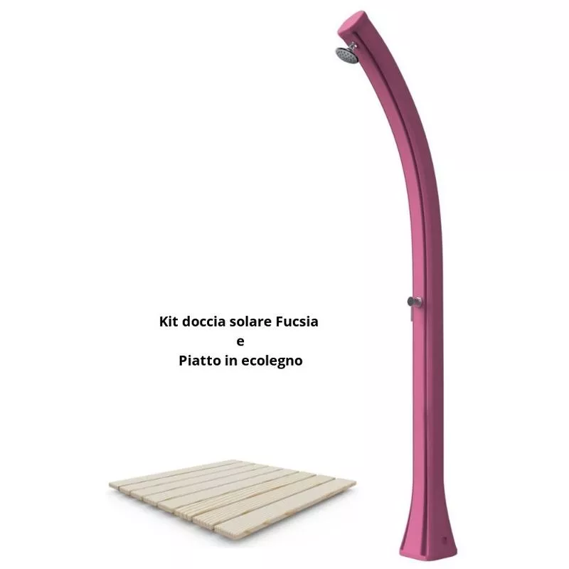 Arkema Design-prodotto Made In Italy - Kit de ducha con plato de ducha y fucsia cm 19x17x215 PIATTO-FUCSIA barato