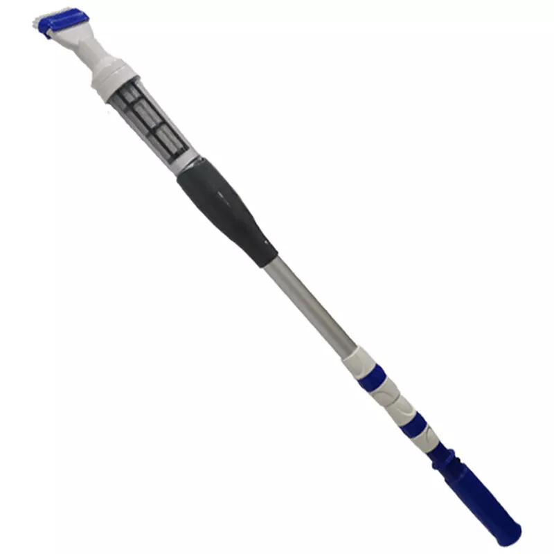 Aspirador electrico para piscina con varilla telescopica de 3 secciones