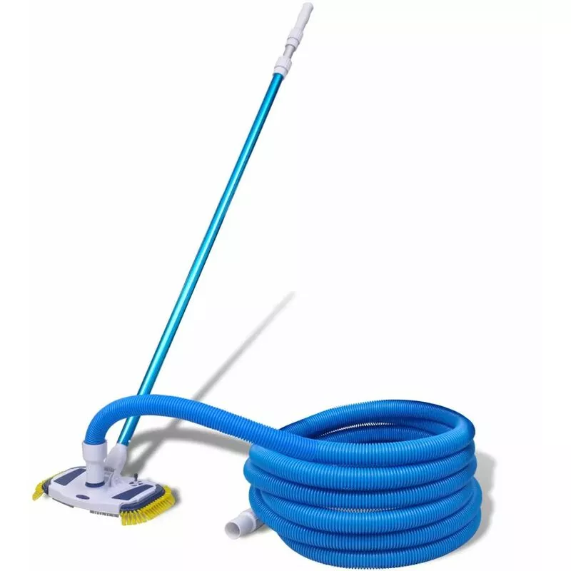 Aspiradora de limpieza de piscinas palo telescópico y manguera - Azul - Vidaxl barato