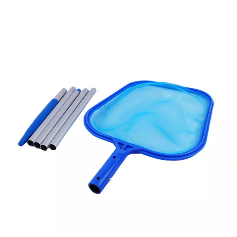 Asupermall - Net Rake hojas Skimmer con 5 Conexion Polo profesional de aluminio de malla fina piscina Skimmer Bolsa de herramientas de limpieza del barato