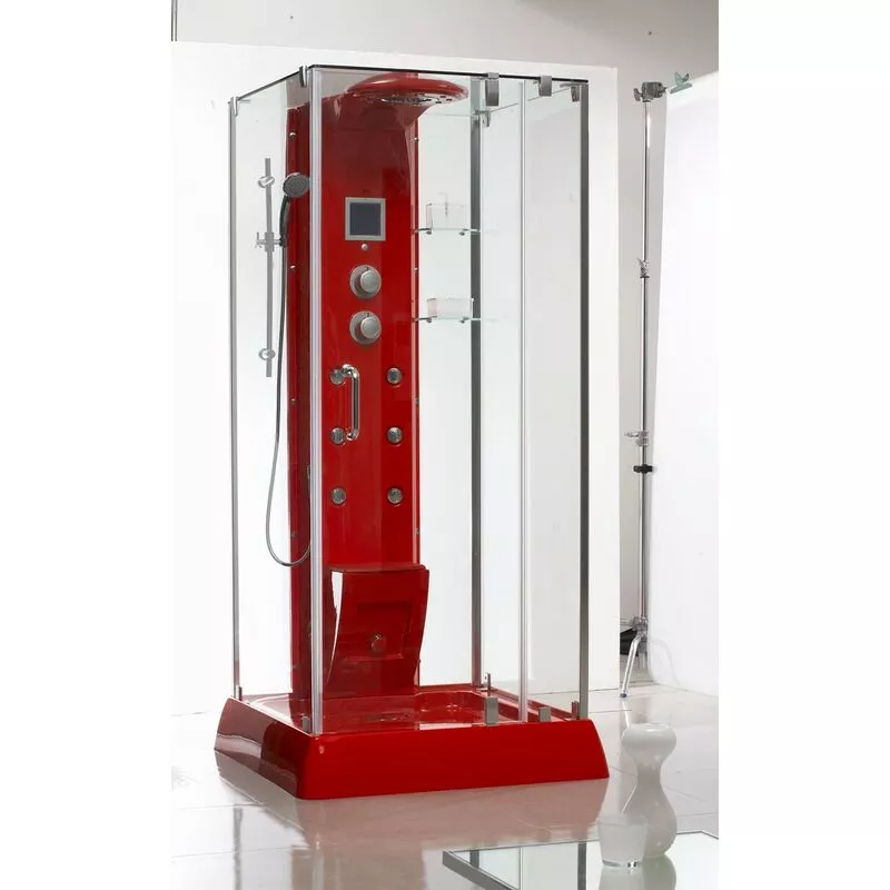 Atrio - Cabina Hidromasaje Apolo Cuadrada Rojo - Rojo En Oferta Atrio - Cabina Hidromasaje Apolo Cuadrada Rojo - Rojo Barato