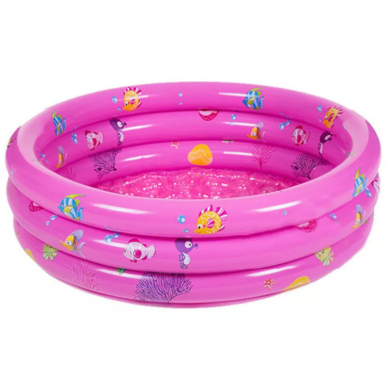 Augienb - Piscina hinchable 3 capas redonda 100 x 30 cm rosa barato