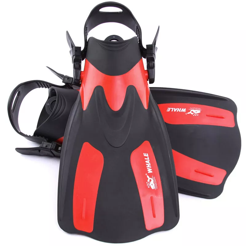 BALLENA Adultos Esnorquel Corto Aletas de natacion Aletas con talon ajustable Deportes acuaticos