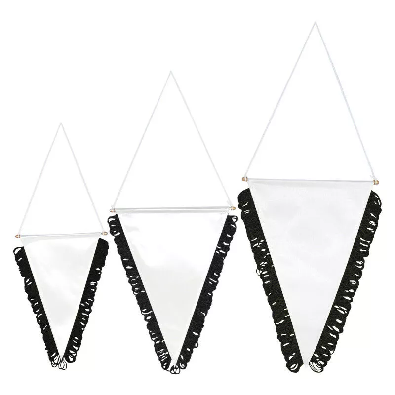 BANDERÍN TRIANGULAR PARA SUBLIMACIÓN negro 300 x 200 mm barato