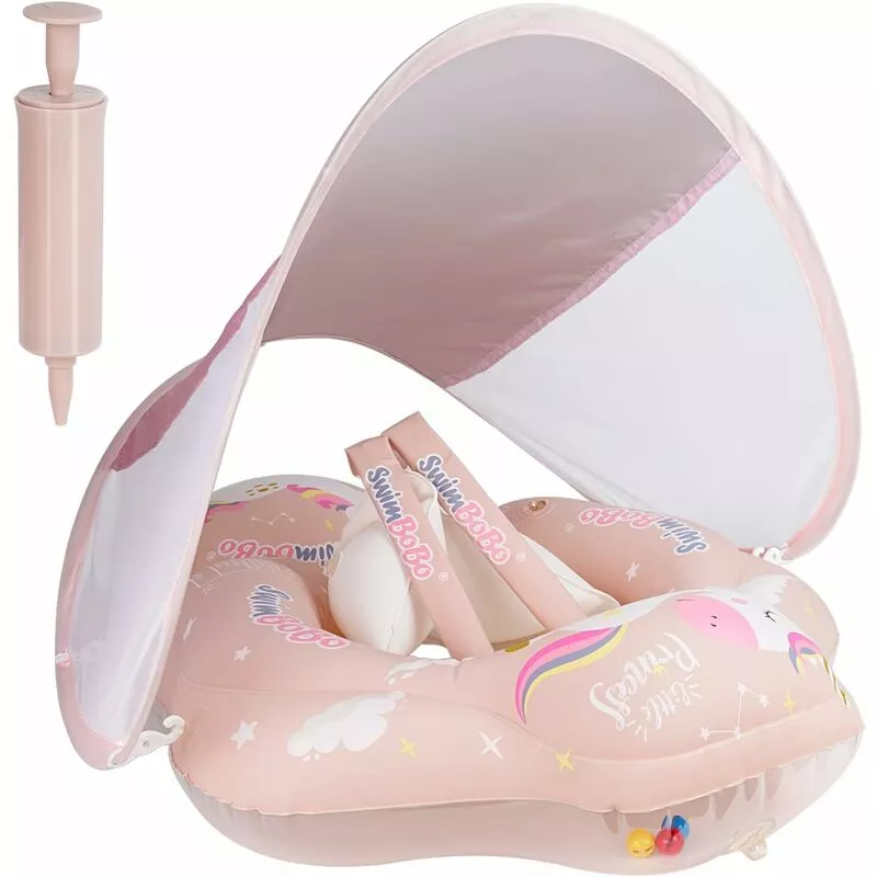 BSR - Asiento de piscina para bebé con dosel de boya inflable desmontable para niños Anillo de natación xl barato