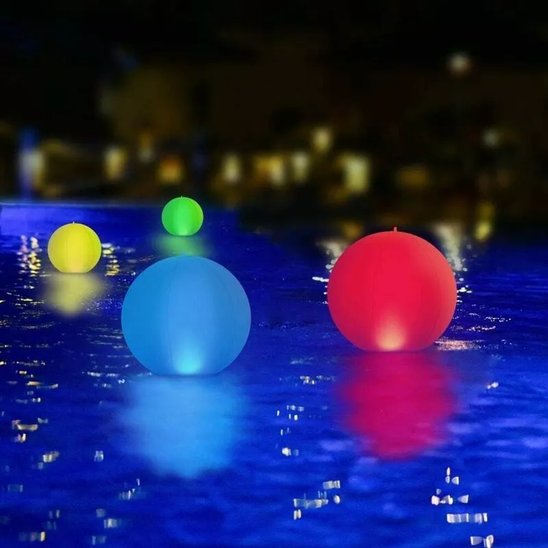 BSR - Luces led flotantes para piscina con energía solar