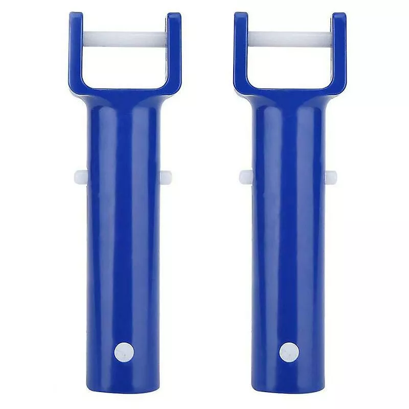 BSR - Paquete de 2 empuñaduras de cabeza en v de piscina azul