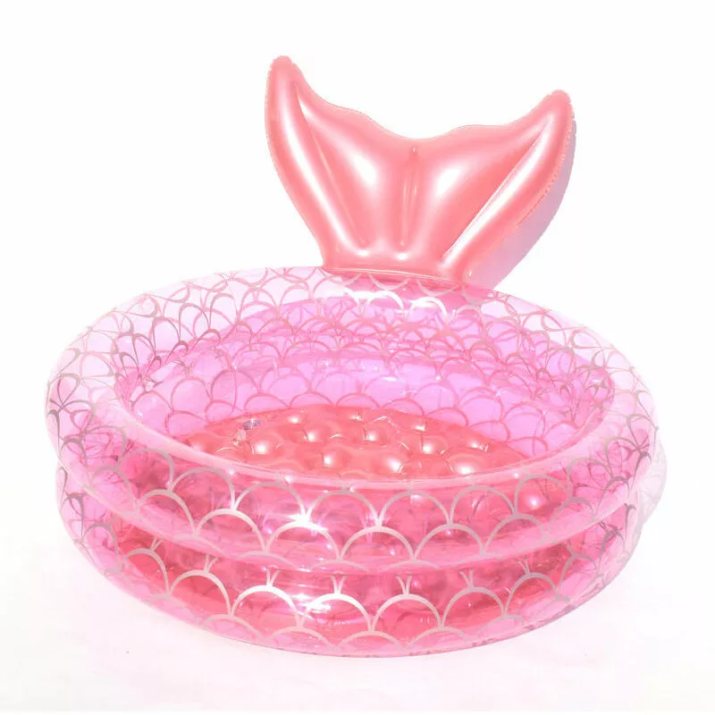 BSR - Piscina hinchable infantil sirena rosa 150cm barato