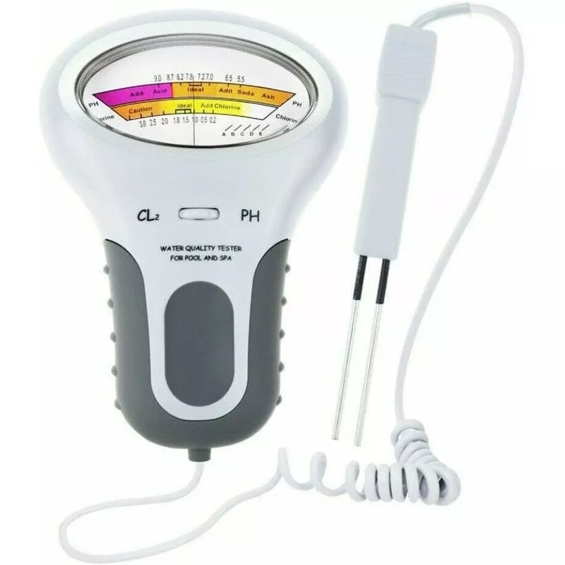 BSR - Probador de cloro digital Análisis de la calidad del agua de la piscina (sin batería) Instrumento de medición ambiental-Medidor de pH digital barato
