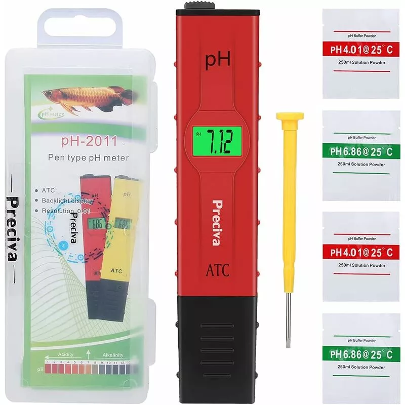 BSR - Probador de medidor de ph Resolución 0.01 Pluma hidropónica digital automática Medidor de ph con pantalla lcd grande retroiluminada para barato