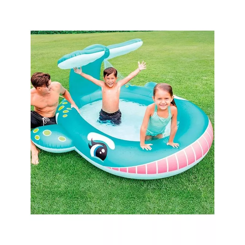 Ballena de spray de piscina para niños 201x196x91cm Garden Multicolor Summer 57440 barato