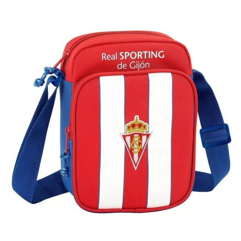 Bandolera Rojo Blanco (16 x 22 x 6 cm) - Real Sporting De Gijón barato