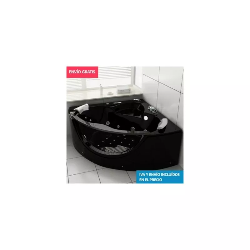 Bañera de hidromasaje ecode fuerteventura black 150x150x68 cm (mantenedor de calor) barato