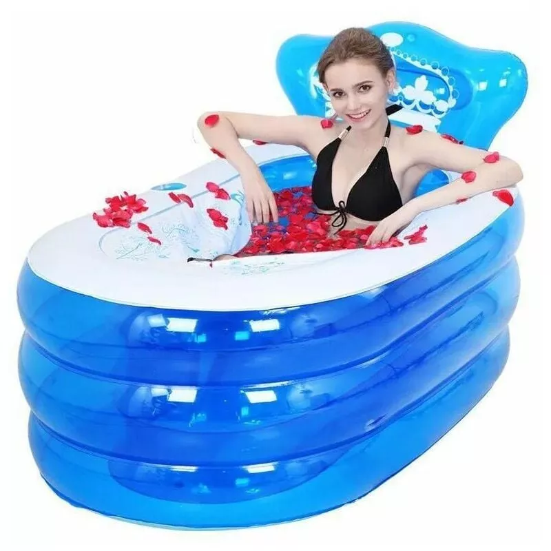 Bañera inflable plegable de PVC para adultos de 130 x 70 x 70 cm barato