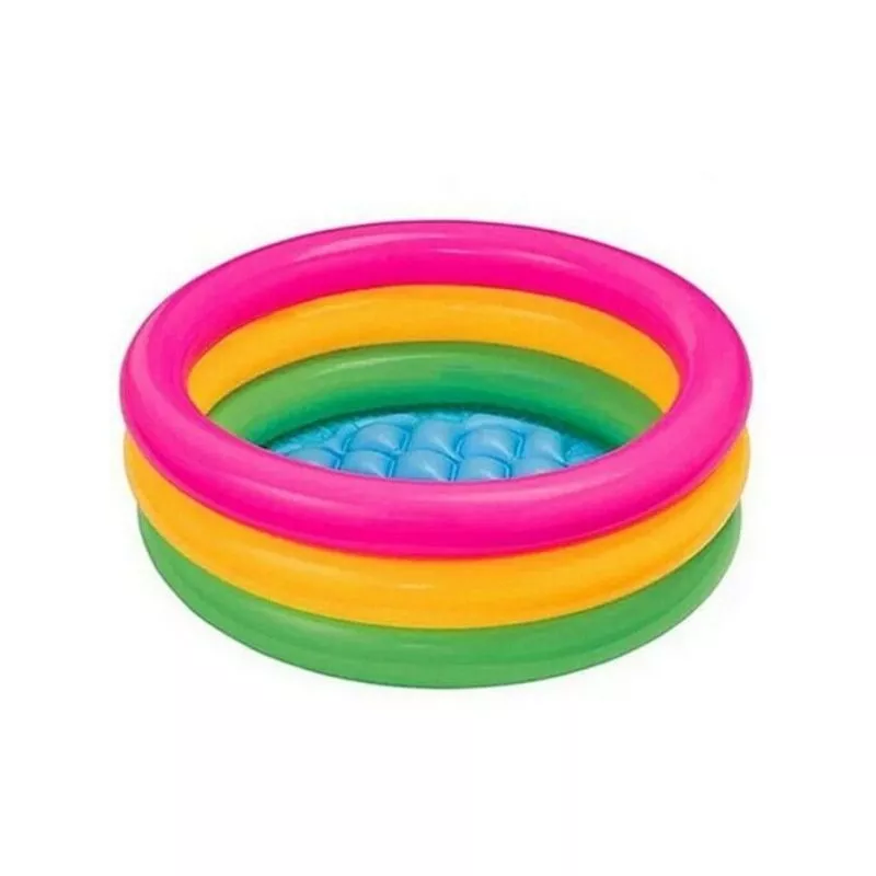 Baño inflable de piscina 3 anillos redondos para niños Beach Sea 60x25cm barato