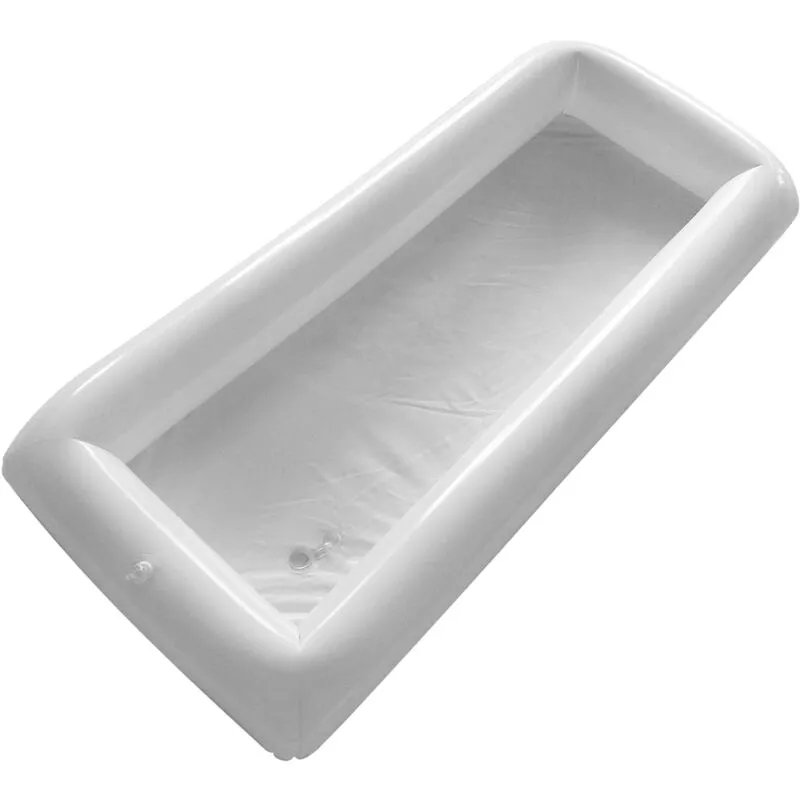 Barra de buffet inflable para servir hielo con tapon de drenaje Enfriador de bebidas para ensaladas Contenedores de frutas para alimentos Bandeja barato