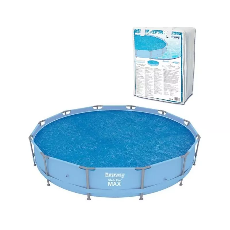 Bestway - Cobertor solar para piscina 366 cm Azul - Cobertor solar barato