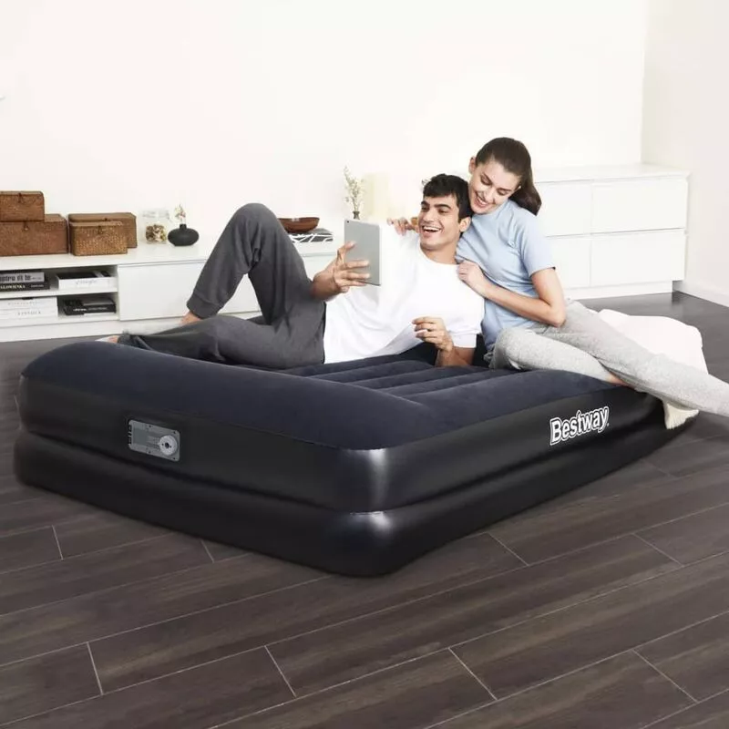 Bestway Colchón hinchable Tritech 2 personas antracita 203x152x46 cm - Antracita barato