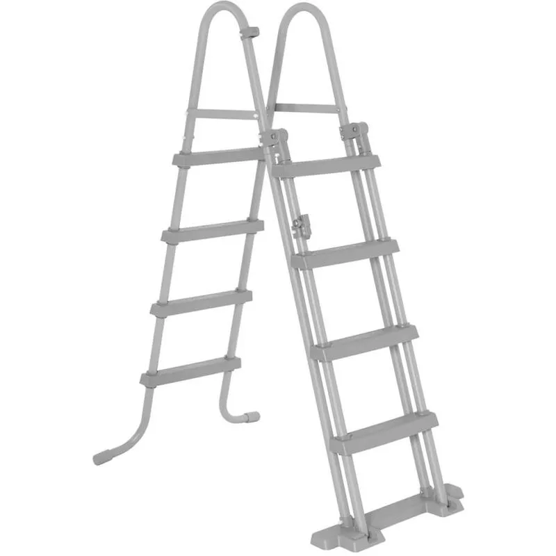 Bestway - Escalera de seguridad de acero para piscinas de H1.22 m - waikiki de Venta-unica - Gris barato
