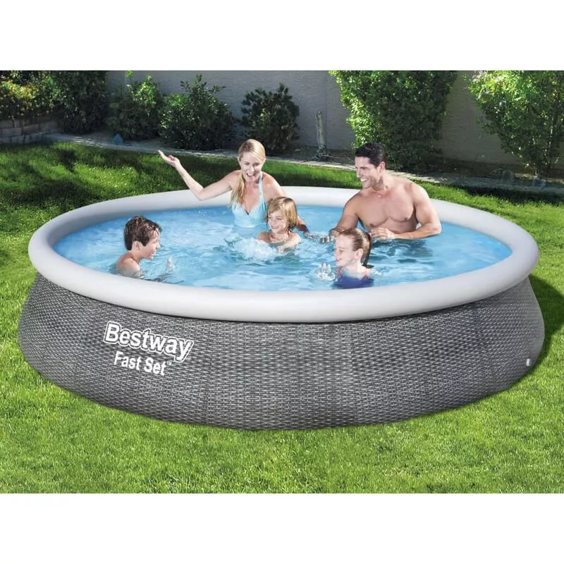 Bestway Juego de piscina inflable Fast Set con bomba 396x84 cm barato
