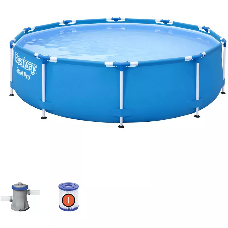 Bestway - Piscina Desmontable Tubular Steel Pro 305x76 cm Depuradora de Cartucho de 1.249 litros/hora barato