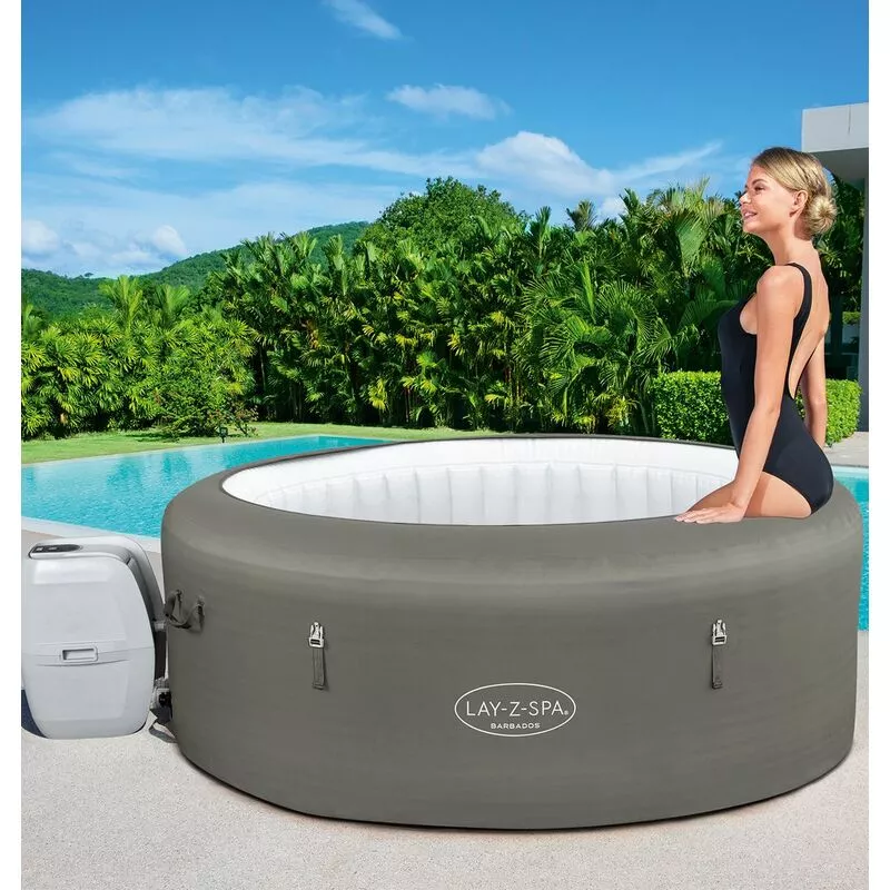 Bestway - Spa Hinchable Lay-Z-Spa Barbados Airjet para 2-4 Personas Redondo 60047 barato