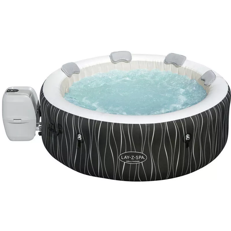 Bestway - Spa Hinchable Lay-Z-Spa Hollywood AirJet Redondo 4 -6 Personas 60059 con luces led barato