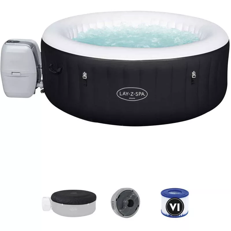 Bestway - Spa Hinchable Lay-Z-Spa Miami Para 2-4 personas Redondo 180x66 cm barato