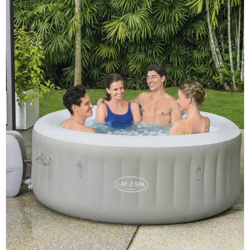 Bestway - Spa Hinchable Lay-Z-Spa Tahiti AirJet Cuadrado 2-4 Personas 60007 con luces led barato