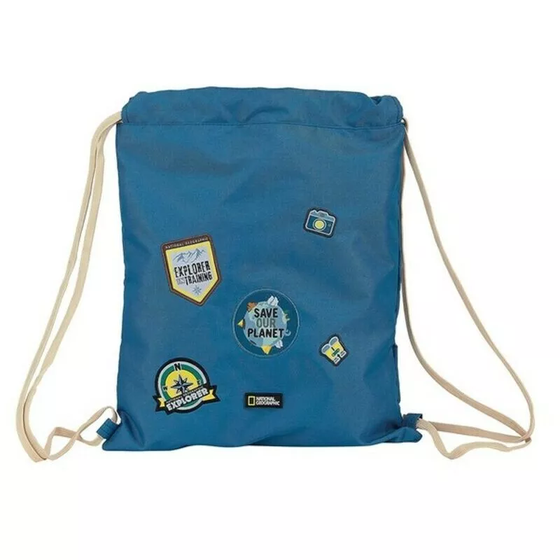 Blackfit8 - Bolsa Mochila con Cuerdas Letters Azul marino barato