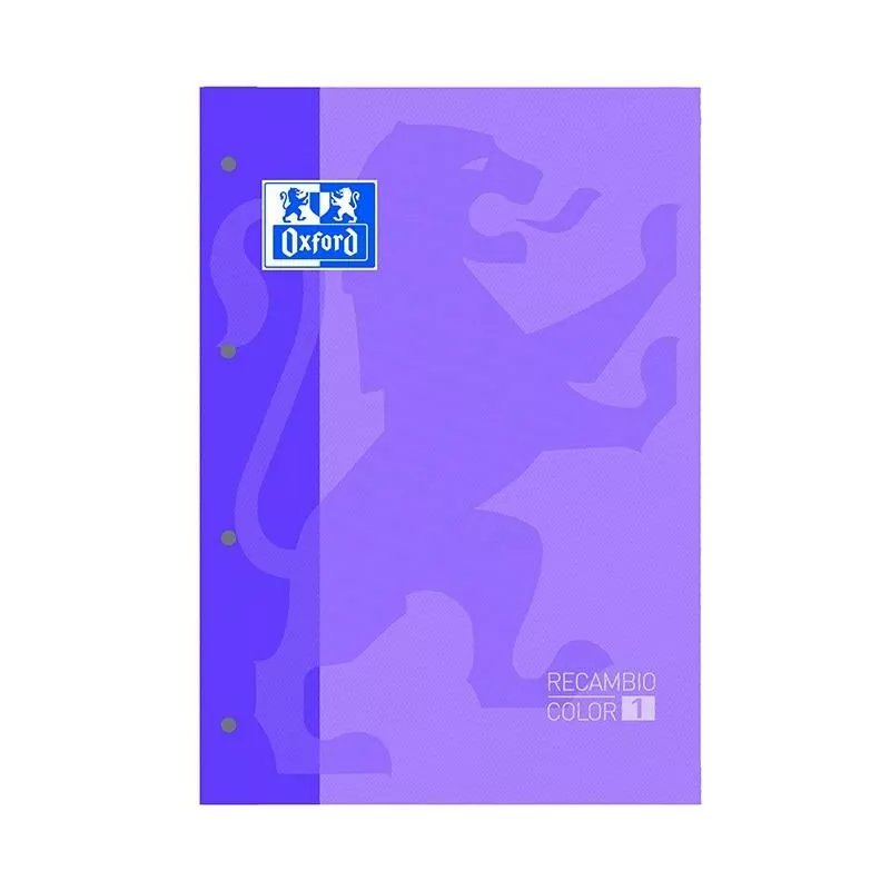 Bloc recambio encolado 80 hojas microperforadas 5x5 a4 con tapas malva -5u- - Oxford barato