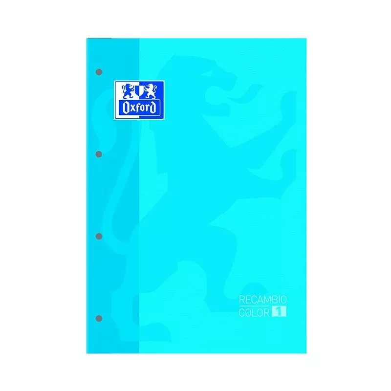 Bloc recambio encolado 80 hojas microperforadas 5x5 a4 con tapas turquesa -5u- - Oxford barato