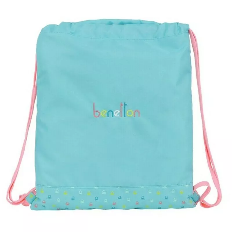 Bolsa Mochila con Cuerdas Candy Azul claro - Benetton barato