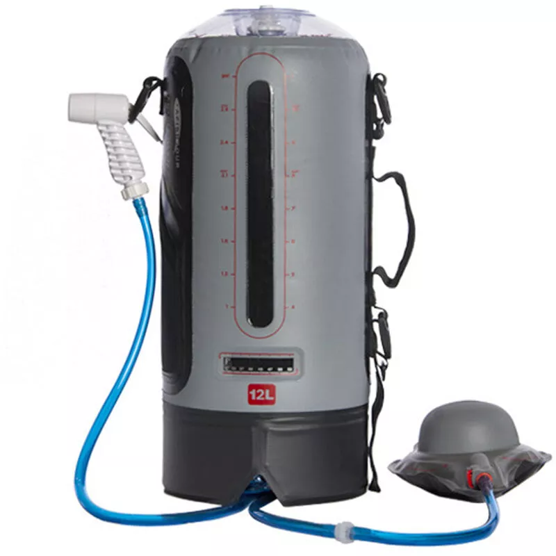 Bolsa bolsa de agua plegable del envase del agua 12L / 20L que acampa portable ducha bolsa de agua con bomba de aire para el aire libre