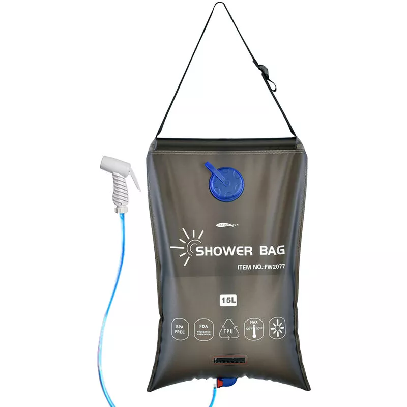 Bolsa bolsa de agua plegable del envase del agua 15L que acampa portable ducha bolsa de agua al aire libre