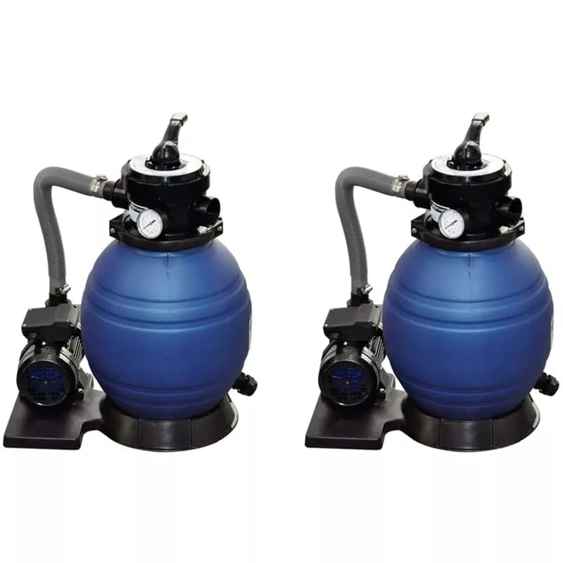 Bombas de filtro de arena 2 unidades 400 W 11000 l/h - Azul - Vidaxl barato