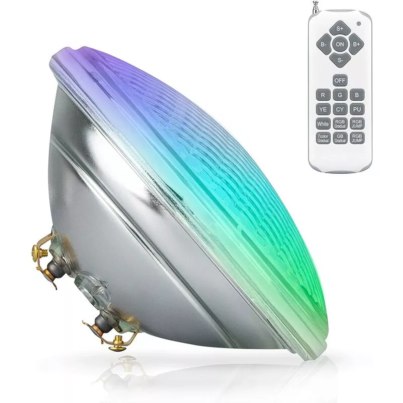 Bombilla LED Sumergible PAR56 decorativa piscina IP68 Vidrio RGB+Mandos