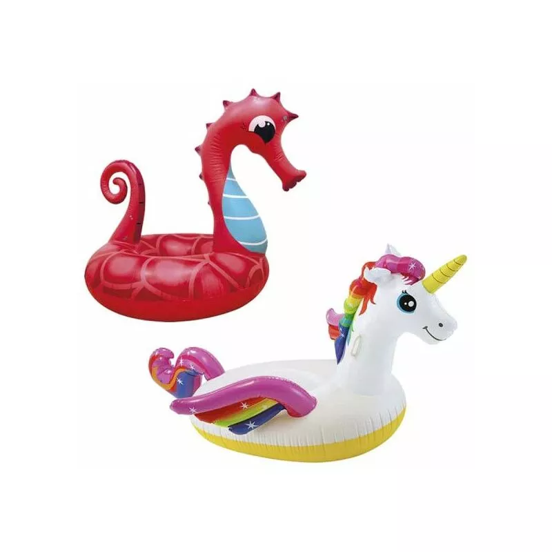 Boya hinchable Caballito de mar Pack 91 cm - Boya hinchable Unicornio 201x140x97 cm barato