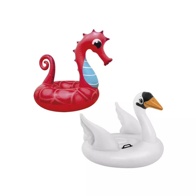 Boya hinchable Caballito de mar paquete 91 cm - Boya hinchable Cisne 130x102x99 cm barato