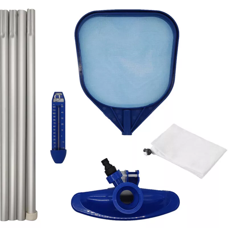 Cabezal de succion para piscina Cabezal de succion Accesorio de vacio flexible con termometro Red de almacenamiento Herramienta de limpieza para el barato