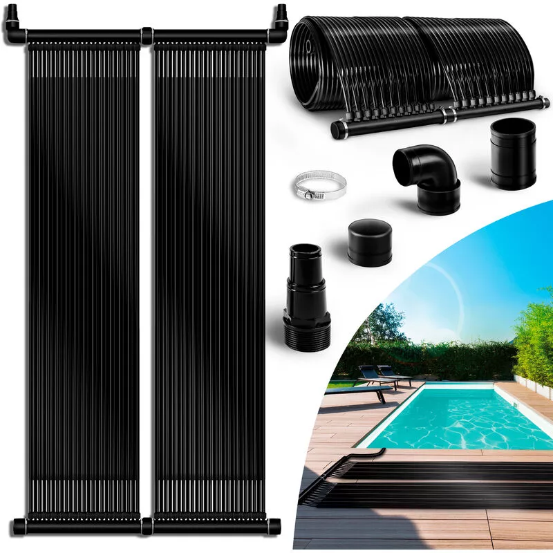 Calefactor Solar para Piscina 76 x 480 cm Sistema de Calefacción Ecológico Manta Térmica de Piscina Set Completo Panel Solar Calentador de Agua barato