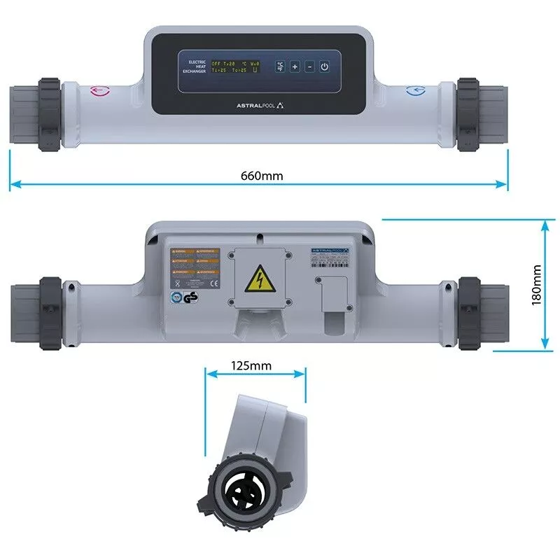 Calentador eléctrico Compact 9 Titanio ElectricHeat de Astralpool barato